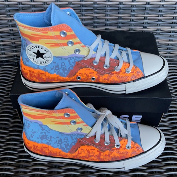 Converse Ctas Hi Magma Orange/Sea MENS - Picture 3 of 16
